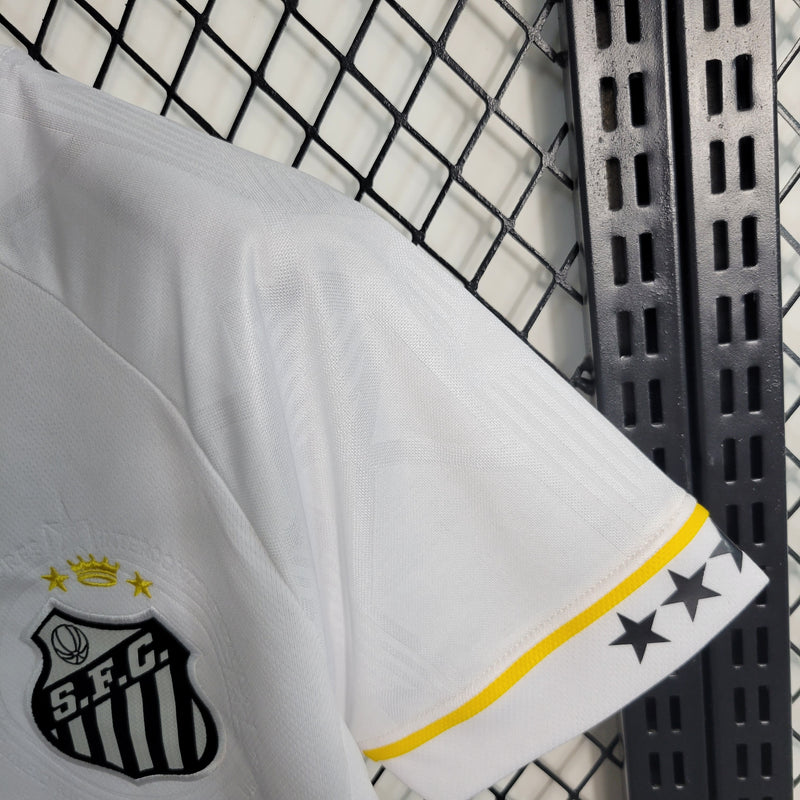 Camisa Santos I 23/24 s/n° Torcedor Umbro Feminina - Branco+Amarelo