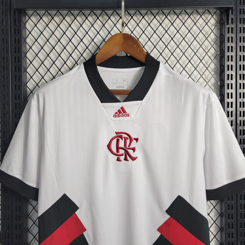 Camisa CR Flamengo Icon Adidas - Branco+Preto