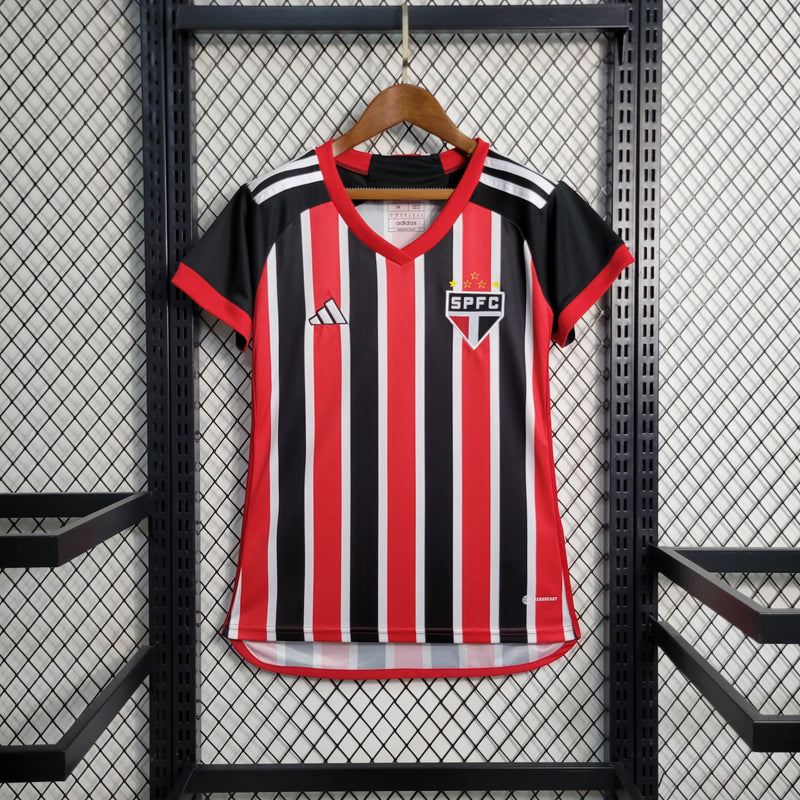 Camisa São Paulo II 23/24 s/n° Torcedor Adidas Feminina - Vermelho+Branco