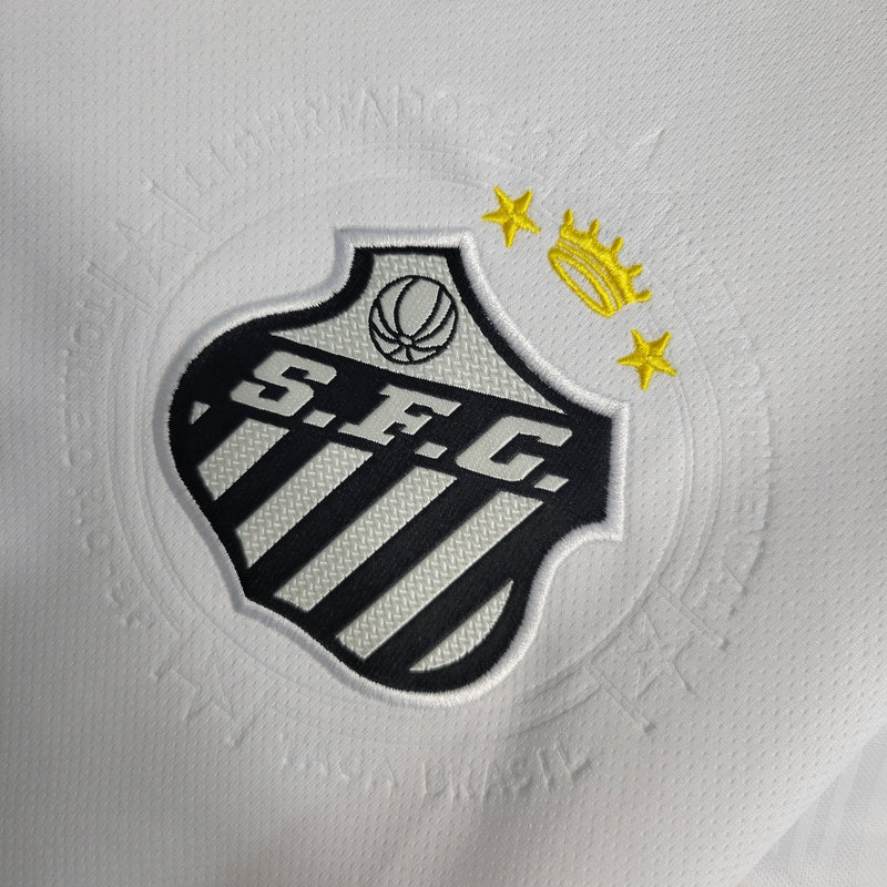 Camisa Santos I 23/24 s/n° Torcedor Umbro Feminina - Branco+Amarelo