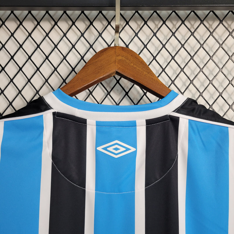 Camisa Grêmio I 23/24 s/n° Torcedor Umbro Masculina - Azul+Preto