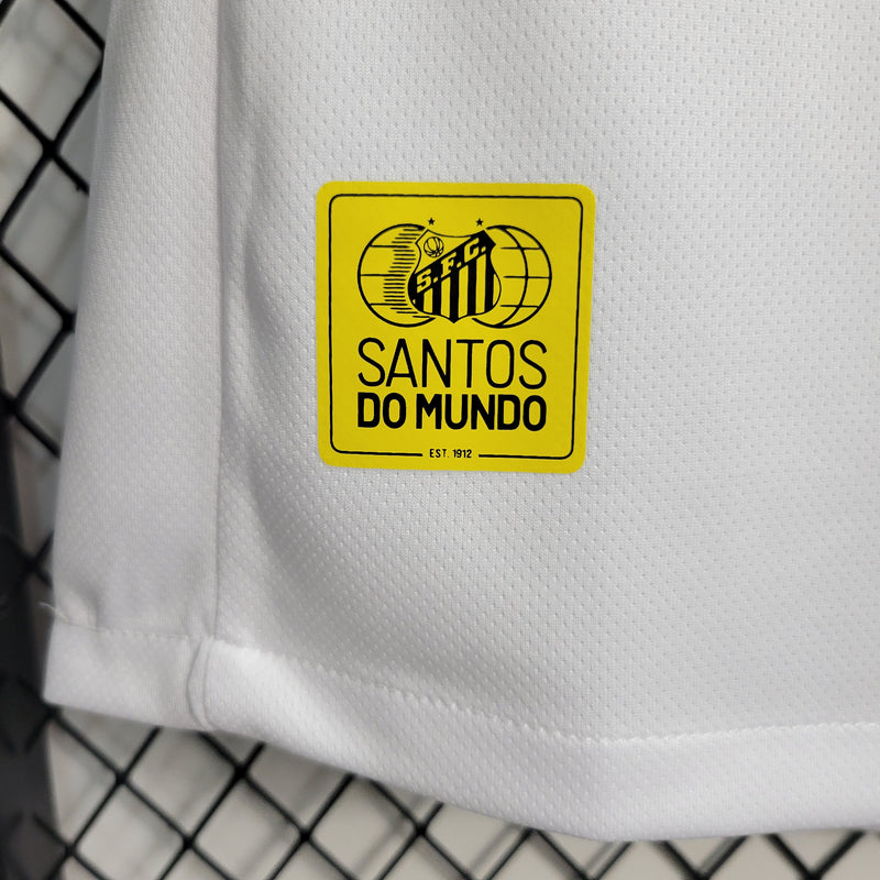 Camisa Santos I 23/24 s/n° Torcedor Umbro Feminina - Branco+Amarelo