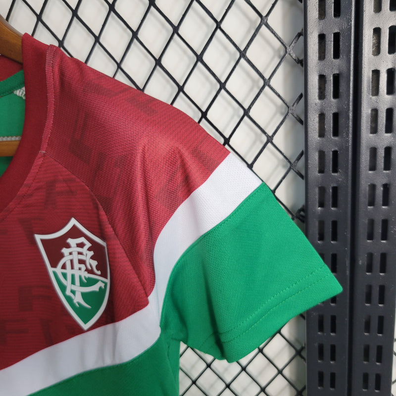 Camisa Fluminense 23/24 s/n° Treino Umbro Feminina - Verde+Vinho