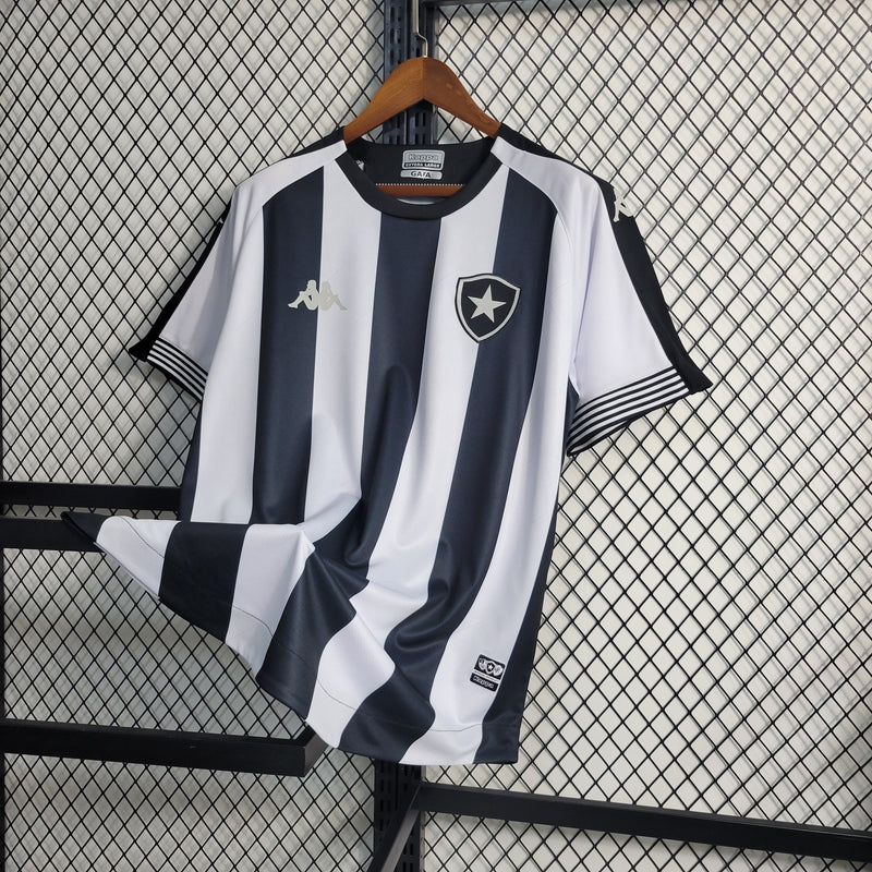 Camisa do Botafogo I 21/22 s/n° Torcedor Kappa Masculina - Preto+branco