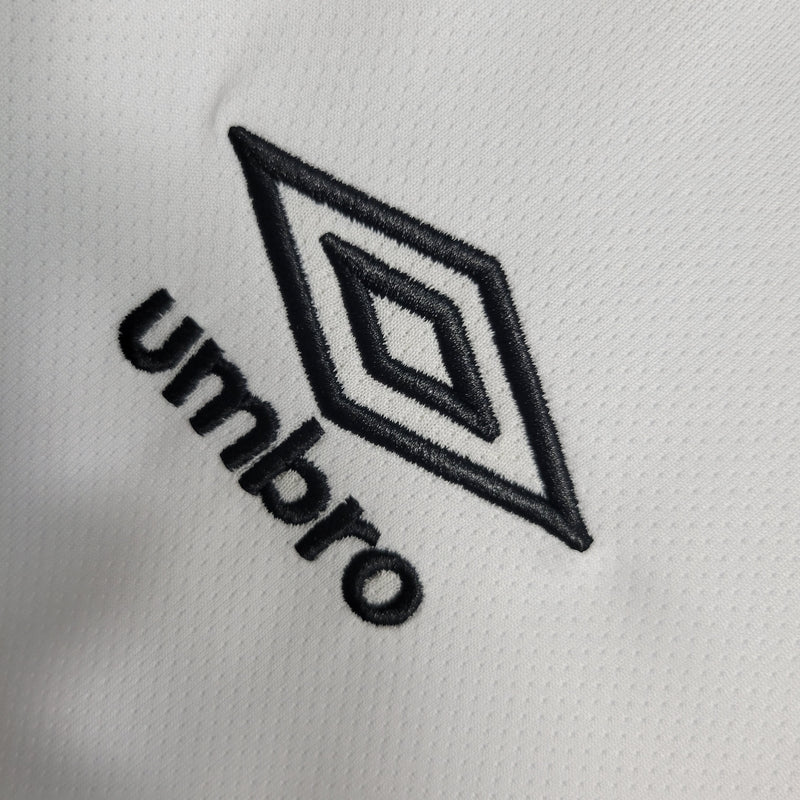 Camisa Santos I 23/24 s/n° Torcedor Umbro Feminina - Branco+Amarelo