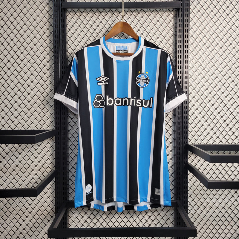 Camisa Grêmio I 23/24 s/n° Torcedor Umbro Masculina - Azul+Preto