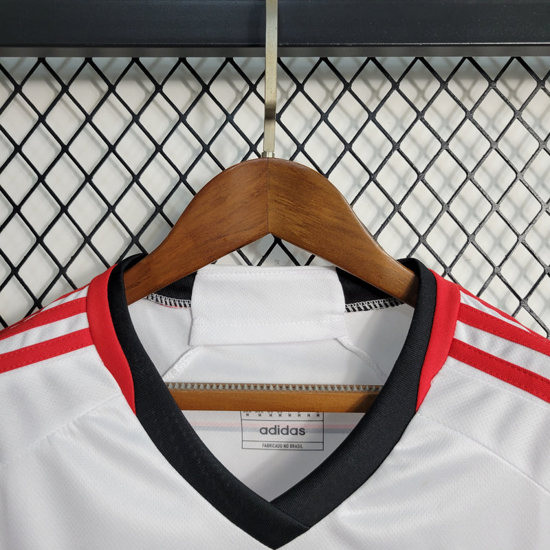 Camisa do Flamengo ll 23/24 Feminina Adidas - Branco+Vermelho