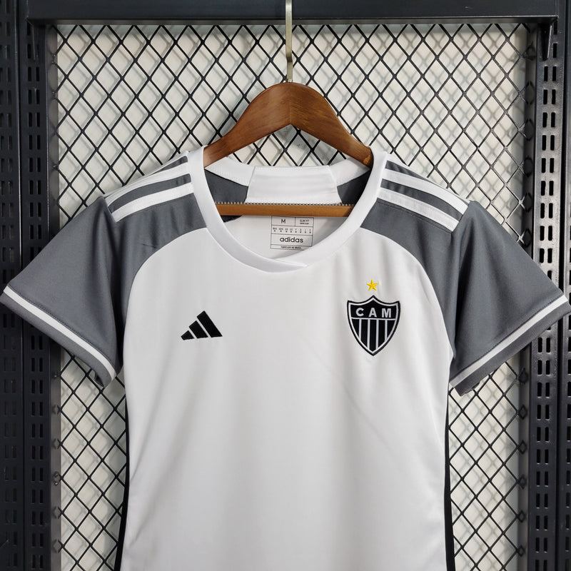 Camisa Atlético Mineiro 22/23 s/n° Treino Adidas Feminina - Branco+Cinza