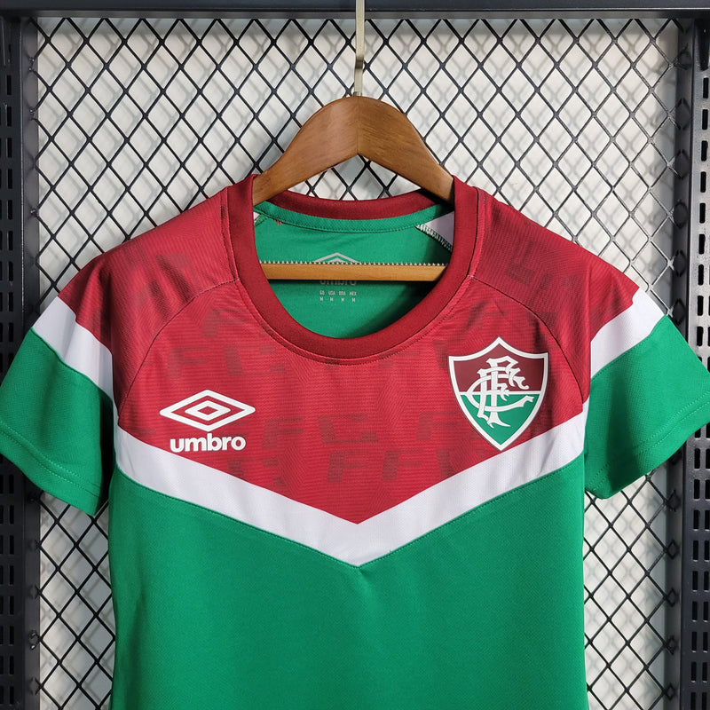 Camisa Fluminense 23/24 s/n° Treino Umbro Feminina - Verde+Vinho