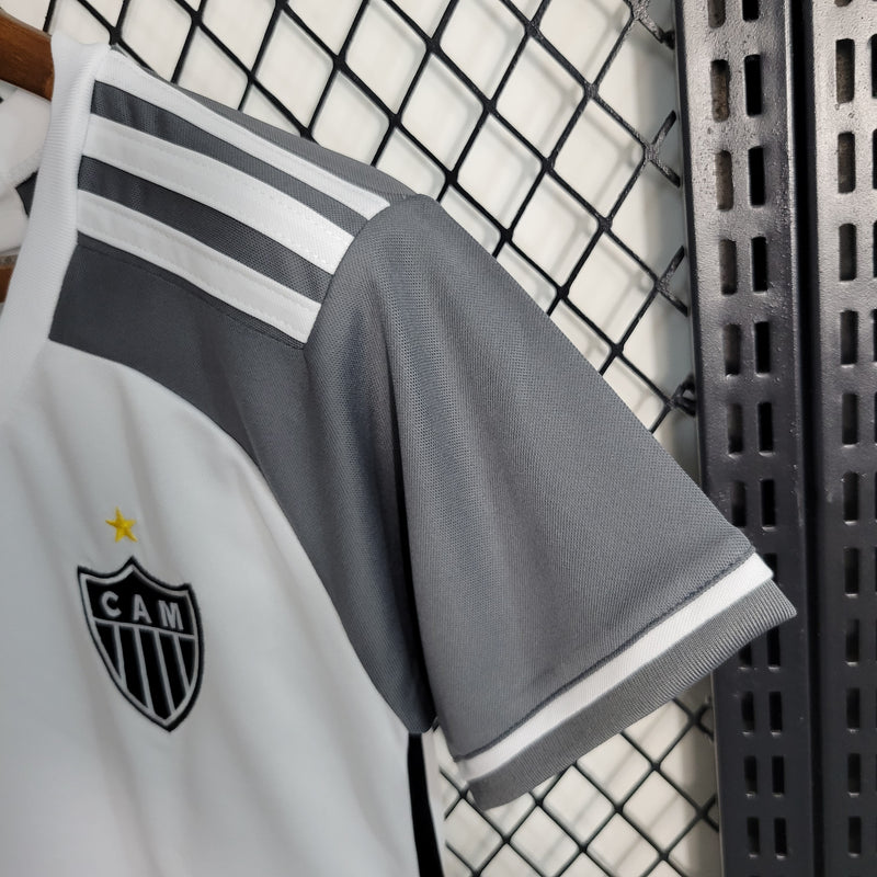 Camisa Atlético Mineiro 22/23 s/n° Treino Adidas Feminina - Branco+Cinza