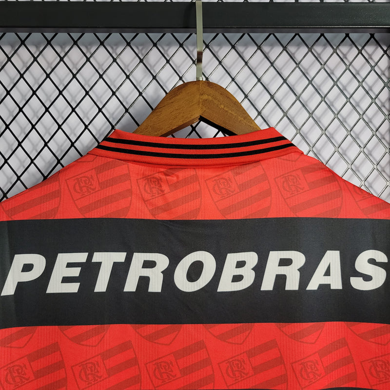 Camisa do Flamengo Retro I 95/96 s/n° Torcedor Umbro Masculina - Vermelho+Preto