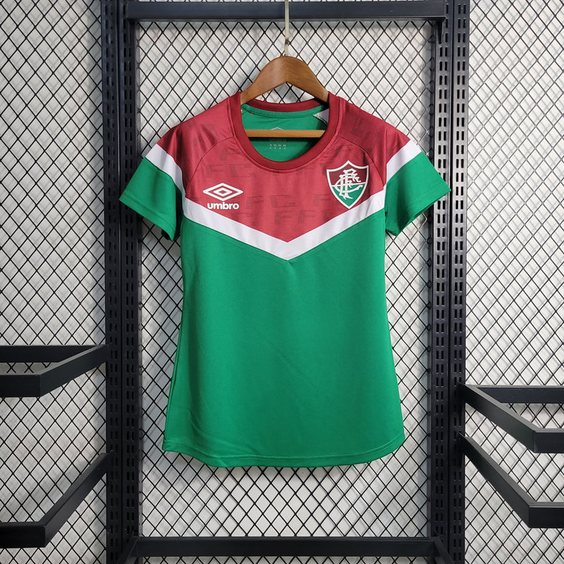 Camisa Fluminense 23/24 s/n° Treino Umbro Feminina - Verde+Vinho