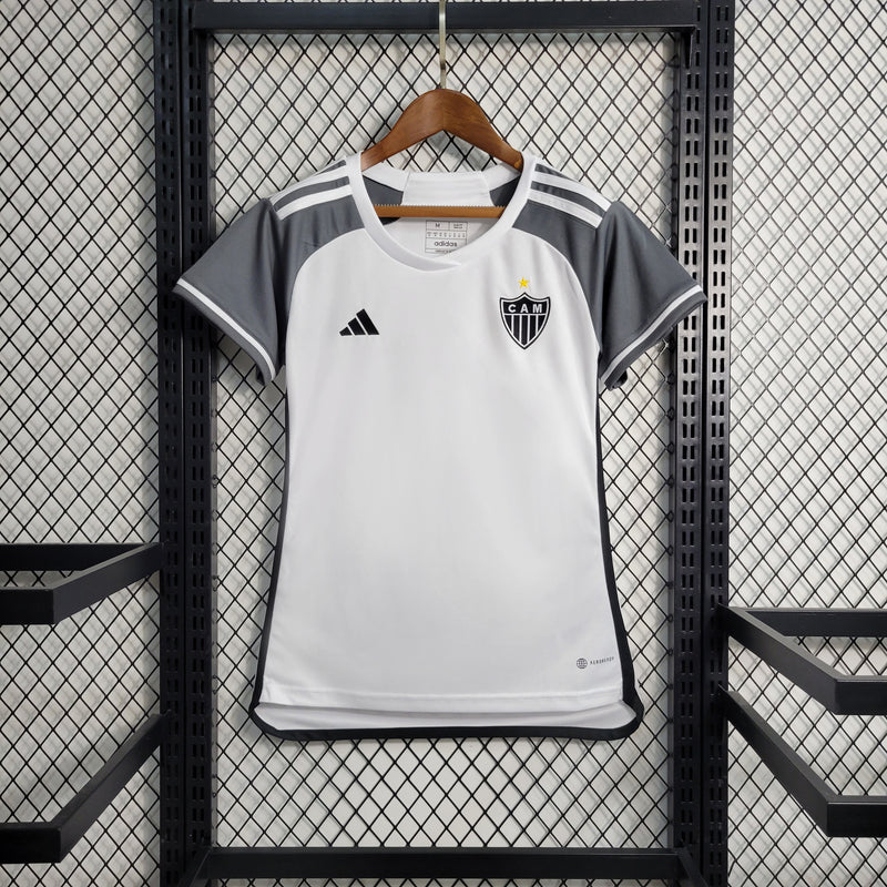 Camisa Atlético Mineiro 22/23 s/n° Treino Adidas Feminina - Branco+Cinza