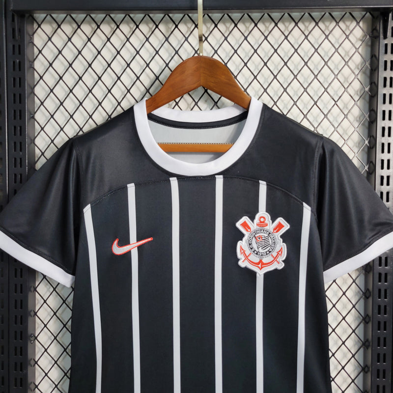 Camisa Corinthians II 23/24 s/n° Torcedor Nike Feminina - Preto+Branco