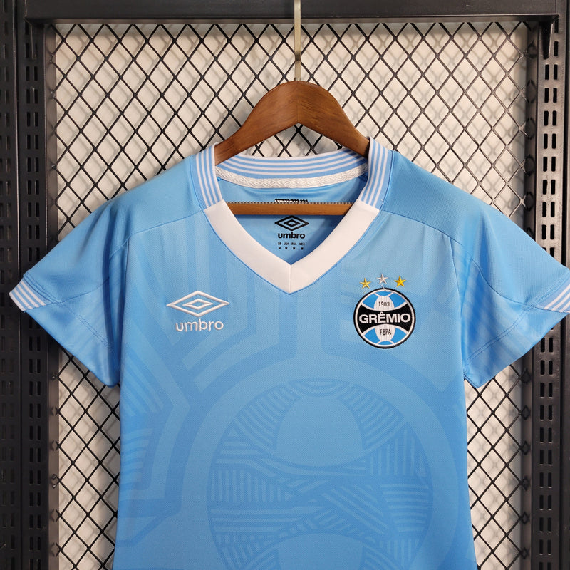 Camisa Grêmio II 23/24 s/n° Torcedor Umbro Feminina - Azul