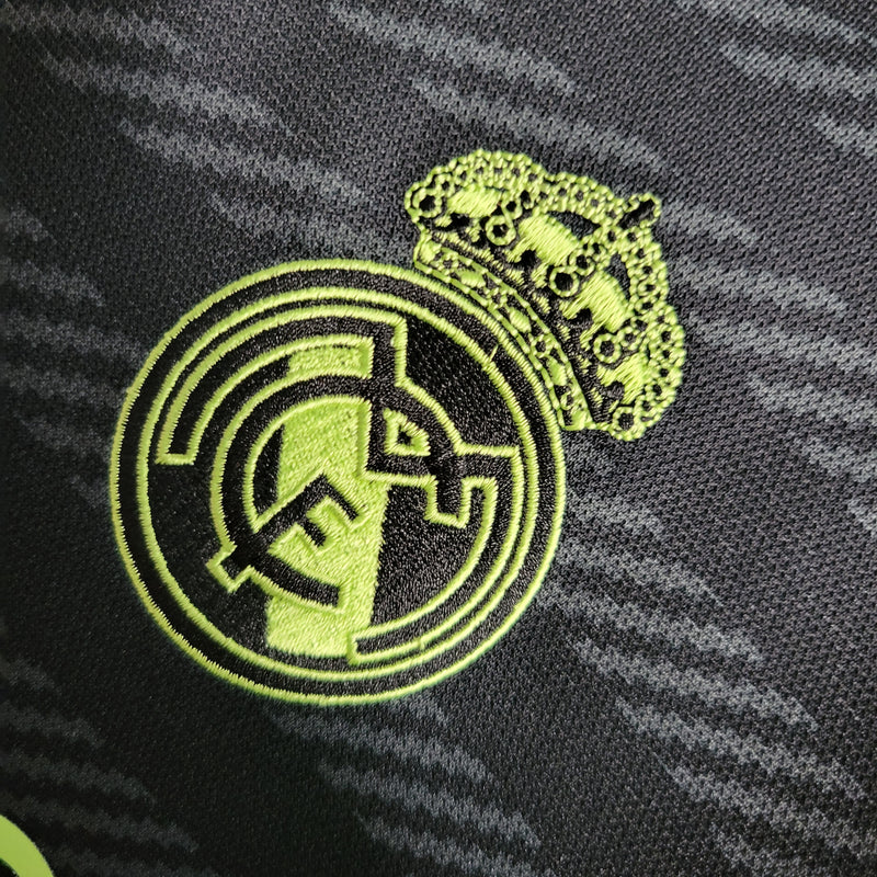 Camisa Real Madrid III 22/23 s/n° Torcedor Adidas Masculina - Preto+verde