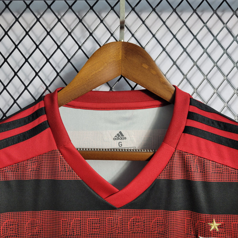 Camisa Flamengo I 19/20 s/n° Torcedor Adidas Masculina - Vermelho+Preto