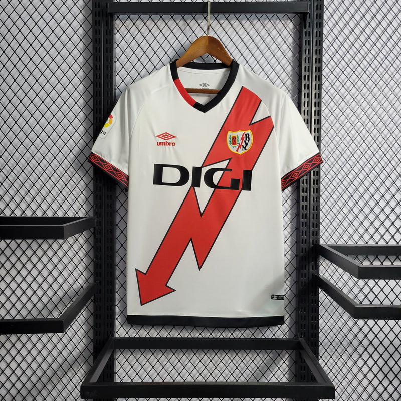 Camisa Rayo Vallecano I 22/23 s/n° Umbro Masculina - Branco+Vermelho