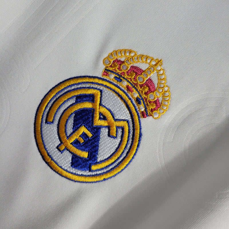 Camisa Real Madrid Home 22/23 s/n° Torcedor Adidas Masculina - Branco