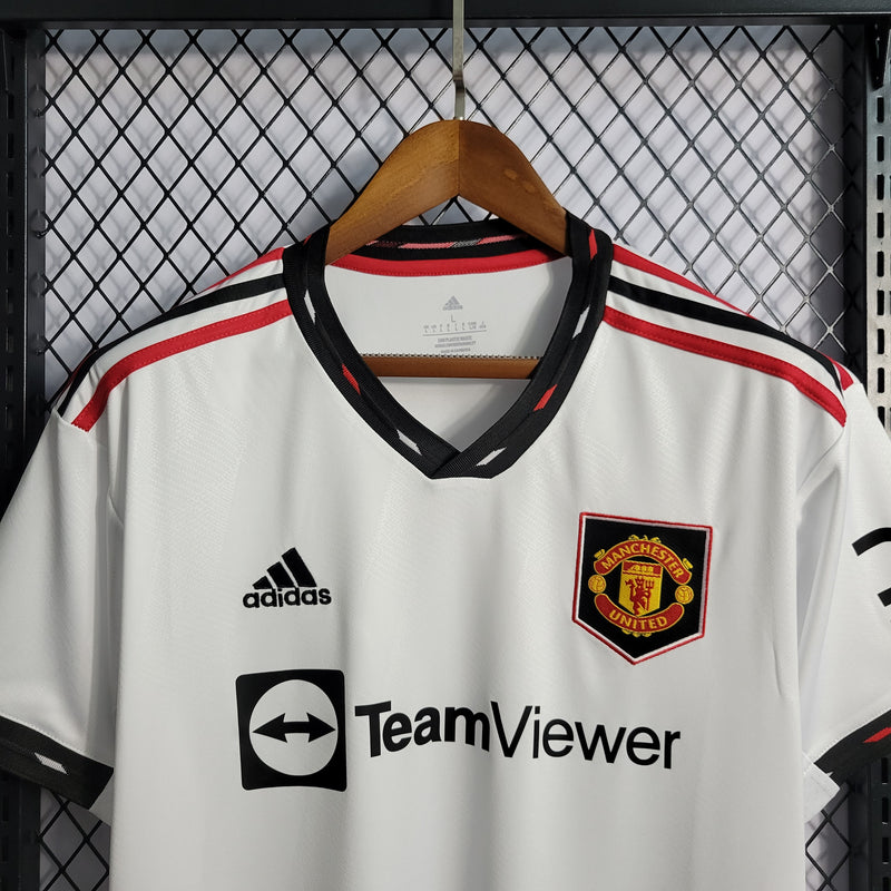 Camisa Manchester United Away 22/23 s/n° Torcedor Adidas Masculina - Branco