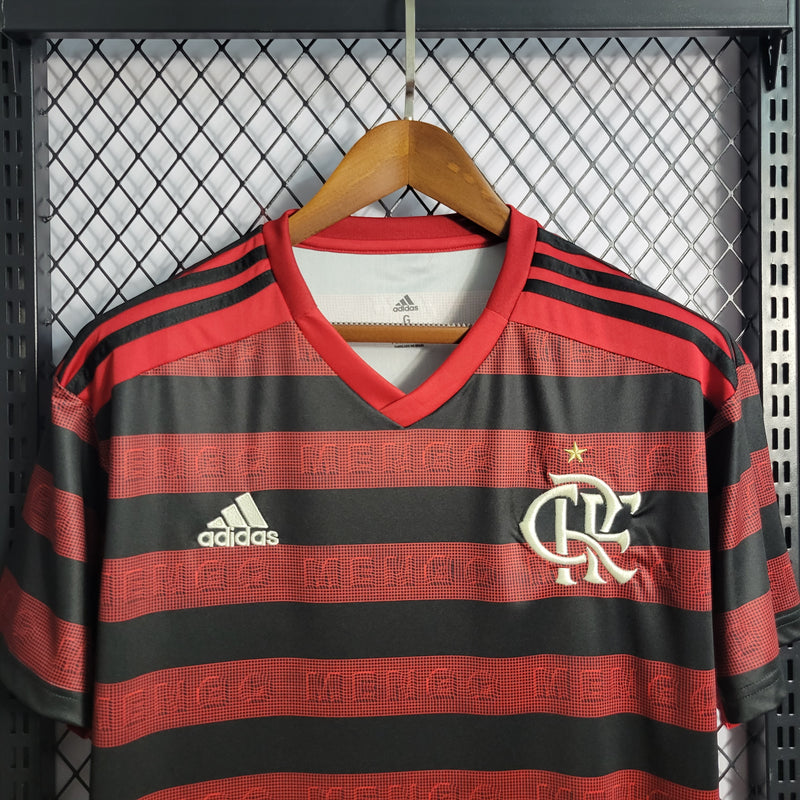 Camisa Flamengo I 19/20 s/n° Torcedor Adidas Masculina - Vermelho+Preto