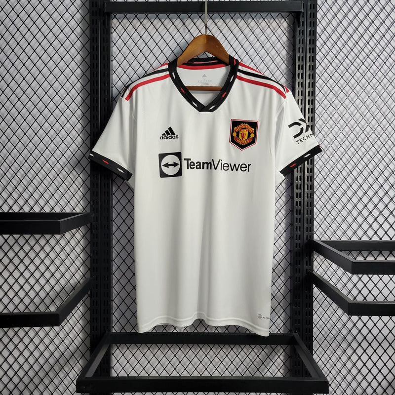 Camisa Manchester United Away 22/23 s/n° Torcedor Adidas Masculina - Branco