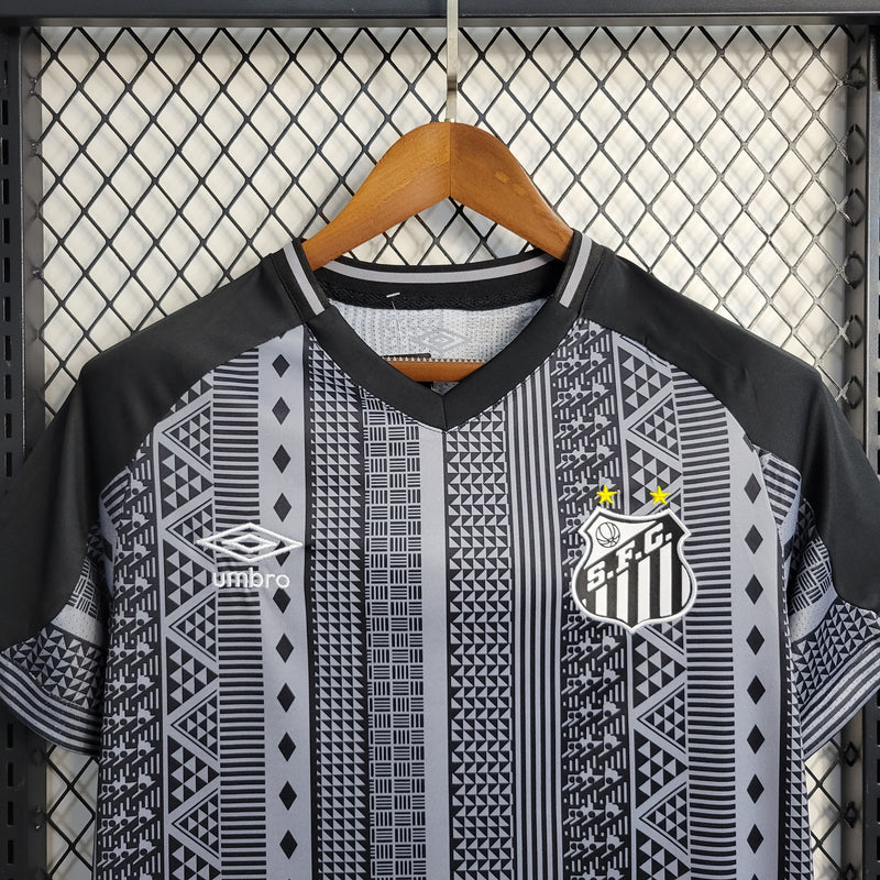 Camisa Santos III 22/23 s/n° Jogador Umbro Masculina - Preto