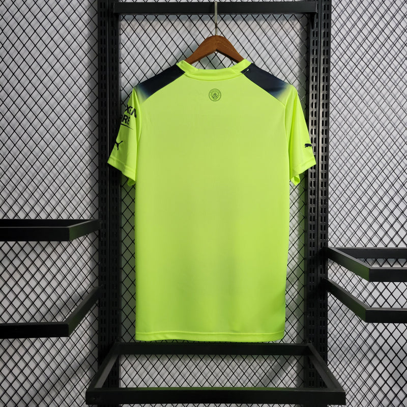 Camisa Manchester City III 22/23 s/n° Puma Masculina - Preto+Verde Limão