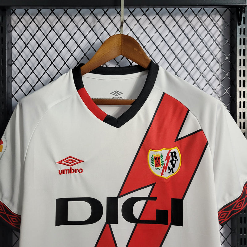 Camisa Rayo Vallecano I 22/23 s/n° Umbro Masculina - Branco+Vermelho