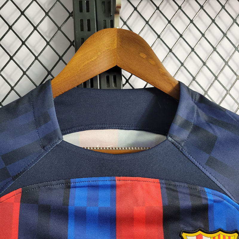 Camisa Nike Barcelona I 2022/2023 Torcedor Masculina - Azul