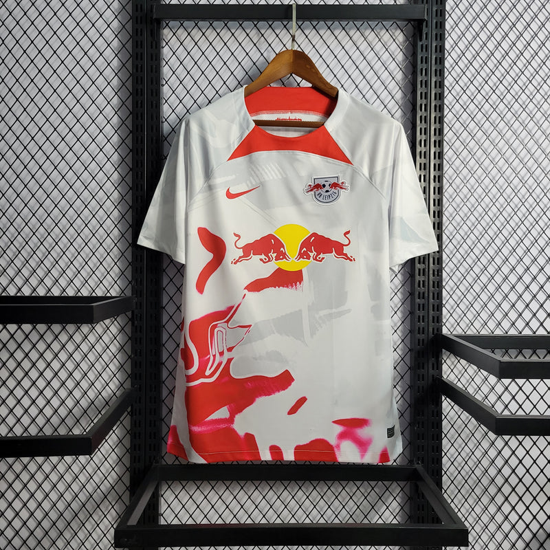 Camisa RB Leipzig 22/23 S/N° Torcedor Nike Masculina - Branca+Vermelha