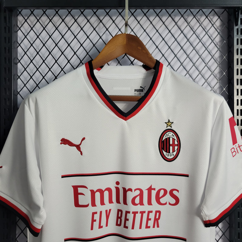 Camisa AC MILAN II 22/23 S/N Torcedor Masculino - Vermelho+Branco