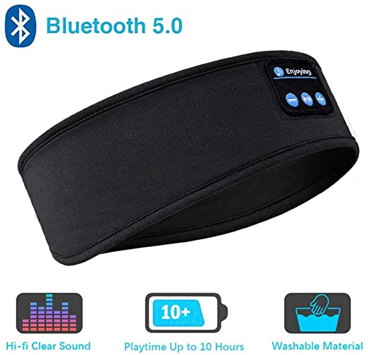 Fones de ouvido para dormir, Bluetooth, Voerou sem fio, fones de ouvido esportivos com alto-falantes estéreo HD ultrafinos para dormir, treinar, correr, ioga, insônia, viagem, meditação