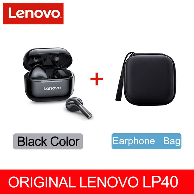 Fone de Ouvido Original Lenovo LP40 TWS Wireless Earphone Bluetooth 5.0