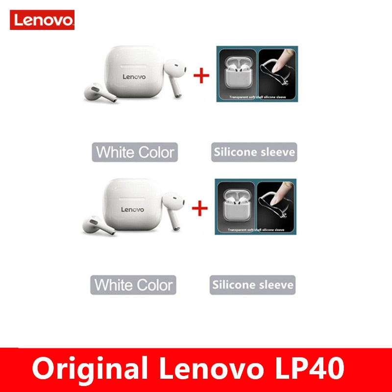 Fone de Ouvido Original Lenovo LP40 TWS Wireless Earphone Bluetooth 5.0