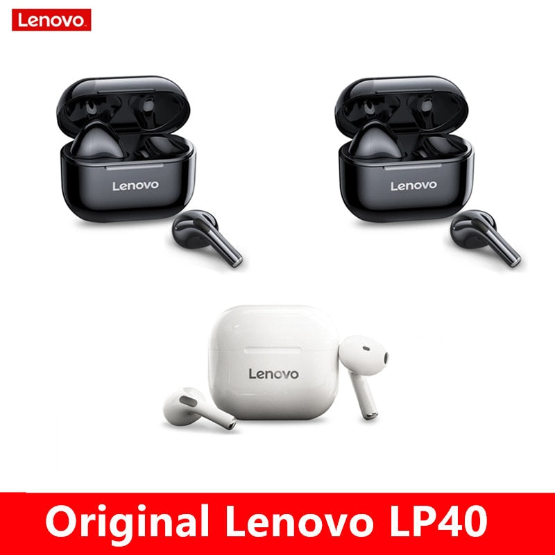 Fone de Ouvido Original Lenovo LP40 TWS Wireless Earphone Bluetooth 5.0