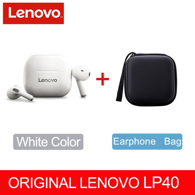 Fone de Ouvido Original Lenovo LP40 TWS Wireless Earphone Bluetooth 5.0