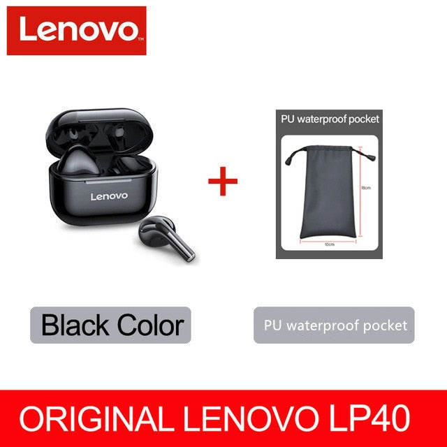 Fone de Ouvido Original Lenovo LP40 TWS Wireless Earphone Bluetooth 5.0