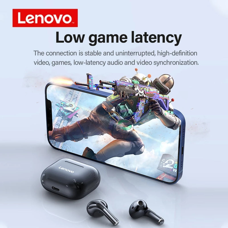 Fone de Ouvido Original Lenovo LP40 TWS Wireless Earphone Bluetooth 5.0