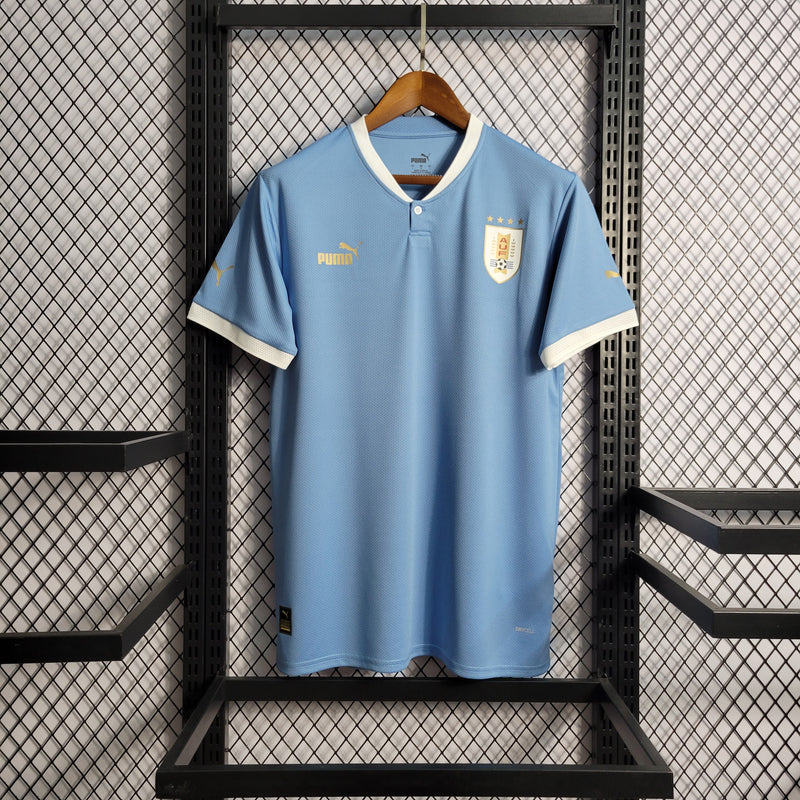 Camisa Uruguai Home 22/23 s/n° Torcedor Masculina - Azul