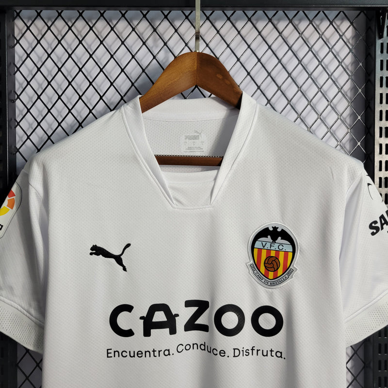 Camisa Valencia Home 22/23 s/nº Torcedor Puma Masculina - Branco