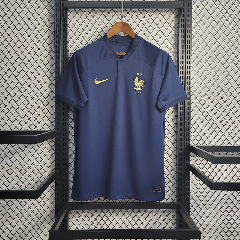 Camisa Nike França I 22/23 Torcedor Pro Masculina - Azul