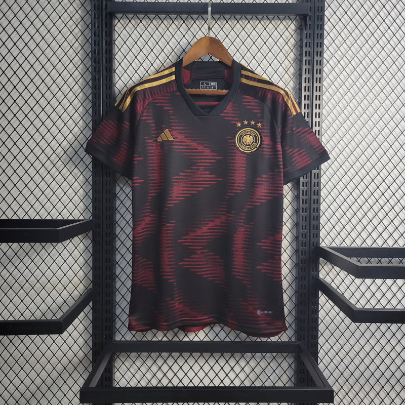 Camisa Seleção Alemanha Away 22/23 s/n° Torcedor Adidas Masculina - Preto