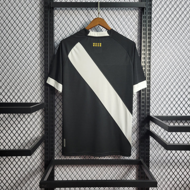 Camisa Vasco da Gama I 22/23 Kappa Torcedor Masculina - Preto+Branco