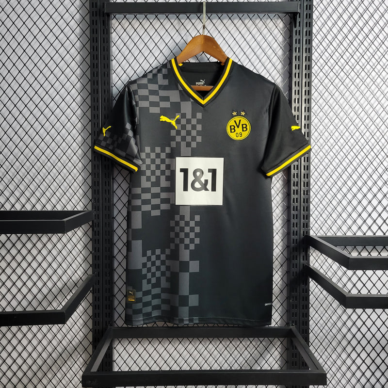 Camisa Borussia Dortmund Away 22/23 s/n° Torcedor Masculina - Preto+Grafite