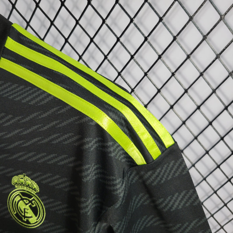 Camisa Real Madrid III 22/23 s/n° Torcedor Adidas Masculina - Preto+verde