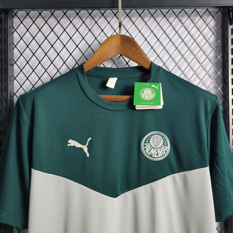 Camisa Palmeiras Pré Jogo 22/23 Puma Masculina - Verde+Cinza